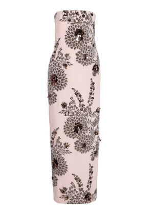 DELPOZO Exclusive Appliqued Silk-Blend Jacquard Maxi Dress - Moda Operandi