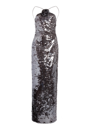 Magda Butrym Floral-Appliquéd Sequinned Gown - Moda Operandi