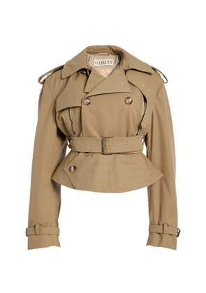 S.S.DALEY Eliza Cotton-Gabardine Peplum Trench Coat - Moda Operandi