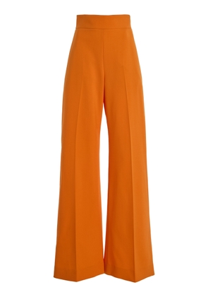 Carolina Herrera High-Rise Bi-Stretch Wool Wide-Leg Pants - Moda Operandi