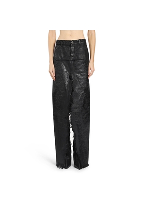 Denim Sliced Long Skirt with Slits