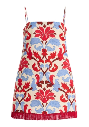 Cara Cara Valencia Fringed Linen Mini Dress - Moda Operandi