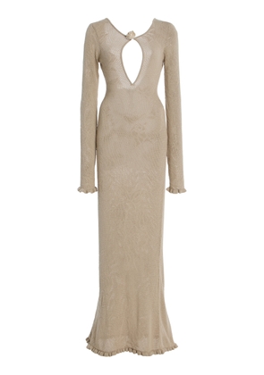 Mirror Palais Open-Knit Cotton Maxi Dress - Moda Operandi