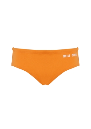 Miu Miu Logo-Knit Nylon Panties - Moda Operandi