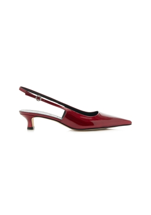Aeyde Catrina Metallic Patent Leather Slingback Pumps - Moda Operandi