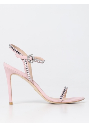 Ballet Stuart Weitzman sandal in suede with teardrop rhinestones