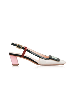 Roger Vivier Belle Vivier Leather Slingback Pumps - Moda Operandi
