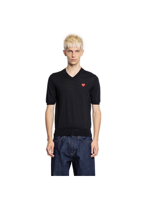 Heart Wool Knit Short Sleeve Tee