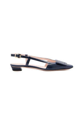 Roger Vivier BV Leather Slingback Flats - Moda Operandi