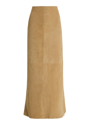 The Row Danas Suede Maxi Wrap Skirt - Moda Operandi