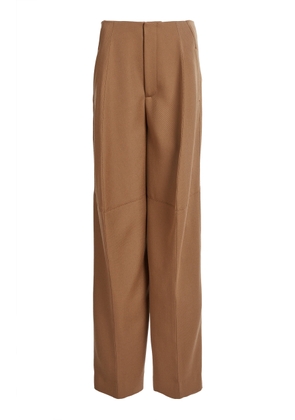 Victoria Beckham Virgin-Wool Barrel-Leg Pants - Moda Operandi