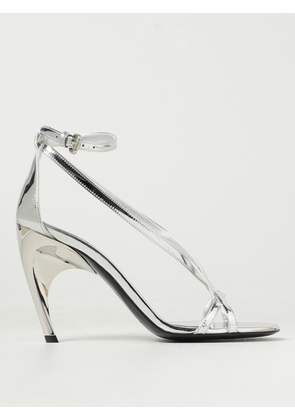 Heeled Sandal MCQUEEN Woman color Silver