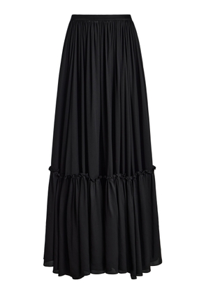 FRANÇOISE Jade Satin Maxi Skirt - Moda Operandi