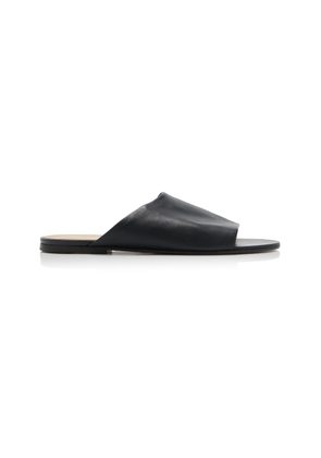 The Row Signum Leather Slide Sandals - Moda Operandi