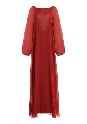 SEV Open-Back Silk-Chiffon Maxi Caftan Dress - Moda Operandi