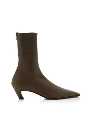 Khaite Arizona Leather Ankle Boots - Moda Operandi