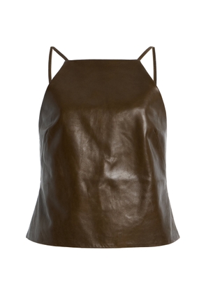 Cult Gaia Juji Leather Top - Moda Operandi