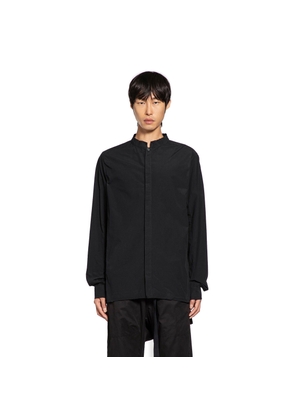 Cotton Poplin Stand Collar Shirt