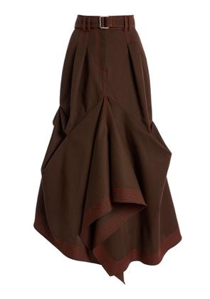 Christopher John Rogers Gathered Crepe Maxi Skirt - Moda Operandi