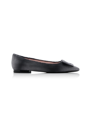 Roger Vivier Gommettine Raw Edge Denim Flats - Moda Operandi