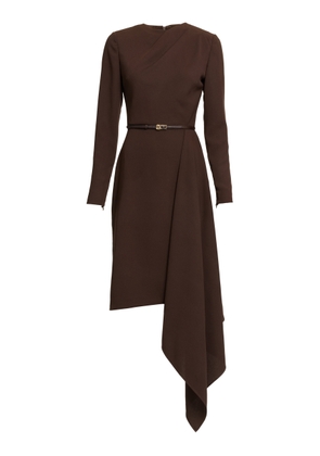Elie Saab Belted Cady Midi Dress - Moda Operandi
