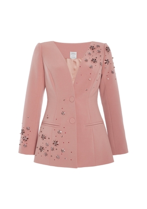 Huishan Zhang Justine Crystal-Embellished Suiting Blazer - Moda Operandi