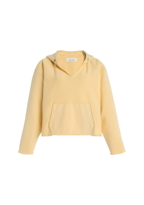 Les Tien Rachel Raw-Edge Cotton Cropped Hoodie - Moda Operandi