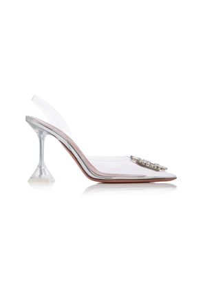 Amina Muaddi Begum Crystal-Embellished PVC Pumps - Moda Operandi