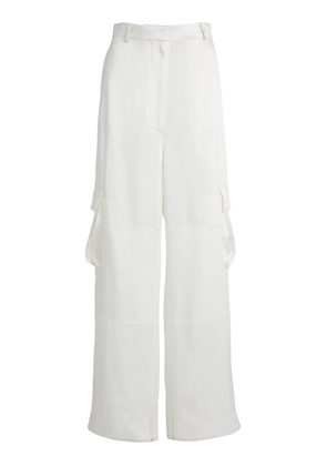 Stella McCartney Mixed Poplin Satin Trouser - Moda Operandi