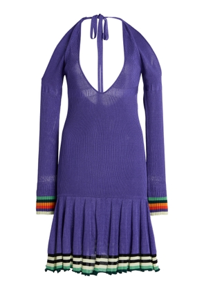 Christopher John Rogers Exclusive Riviera Cold-Shoulder Ribbed-Knit Mini Dress - Moda Operandi