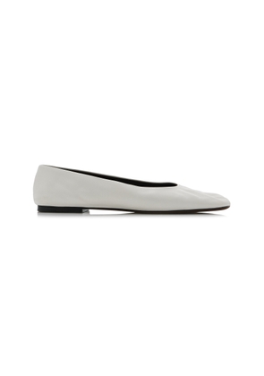 The Row Square Leather Ballet Flats - Moda Operandi