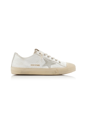 Golden Goose V-Star 2 Suede-Trimmed Leather Sneakers - Moda Operandi
