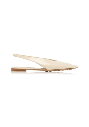 Bottega Veneta Cushion Lux Leather Slingback Flats - Moda Operandi