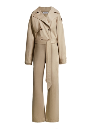 FRANÇOISE Wanda Bouffante-Sleeve Cotton Jumpsuit - Moda Operandi