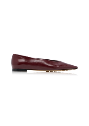 Bottega Veneta Cushion Lux Leather Flats - Moda Operandi