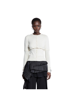 Multi-Button Layer Effect Cardigan