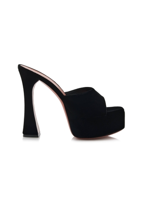 Amina Muaddi Dalida Velvet Platform Mules - Moda Operandi