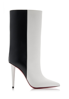 Christian Louboutin Astrilarge 100mm Two-Tone Leather Ankle Boots - Moda Operandi