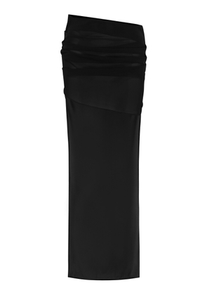 Alex Perry \Asymmetric Power Mesh Mini Skirt - Moda Operandi