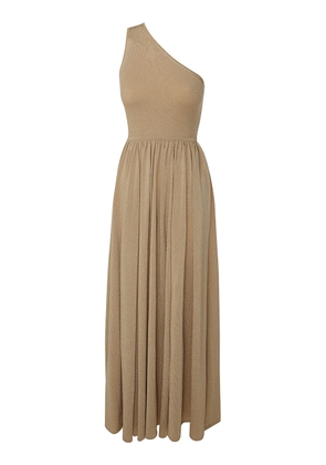 Zimmermann Crush Asymmetric Metallic Crepe Maxi Dress - Moda Operandi