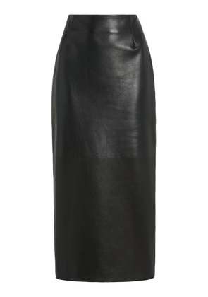 Givenchy Leather Midi Pencil Skirt - Moda Operandi
