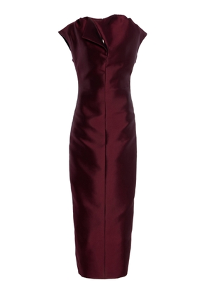 Christopher John Rogers Peel Silk-Wool Sheath Maxi Dress - Moda Operandi