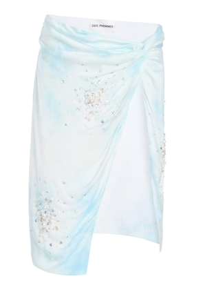 DES_PHEMMES Exclusive Riviera Embellished Midi Wrap Skirt - Moda Operandi