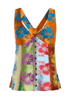 Rosie Assoulin Row; Row; Row Your Buttons Silk-Blend Top - Moda Operandi
