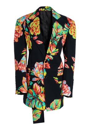 Christopher John Rogers Cinched Printed Cotton Blazer - Moda Operandi