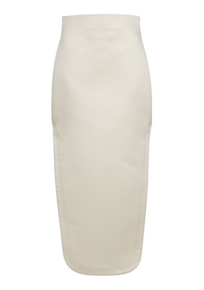 A.W.A.K.E. MODE Slit-Detail Satin Midi Skirt - Moda Operandi