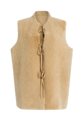 Sea Elliot Shearling Tie-Front Vest - Moda Operandi