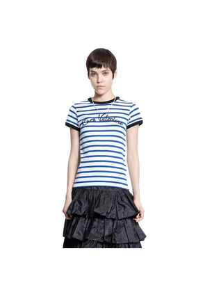 VALENTINO WOMAN BLUE T-SHIRTS & TANK TOPS