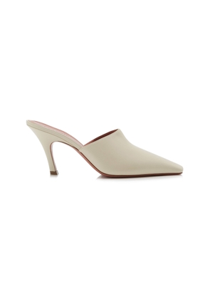 Amina Muaddi Jamie Leather Mules - Moda Operandi