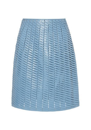 Bottega Veneta Woven Leather Mini Skirt - Moda Operandi